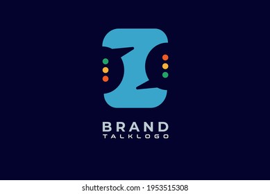 Initial Z Chat Logo, letter Z with chat and mic icon combination, Usable for Business and communication Logos, Flat Vector Logo Design Template, vector illustration