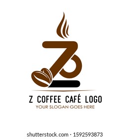 Initial Z Coffee Cafe Equipment Simple and Minimalist Logo Template on White Background