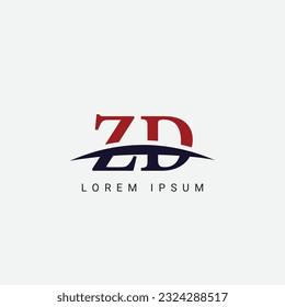 Initial Z D, ZD Letter Logo design vector template, Graphic Symbol for Corporate Business Identity