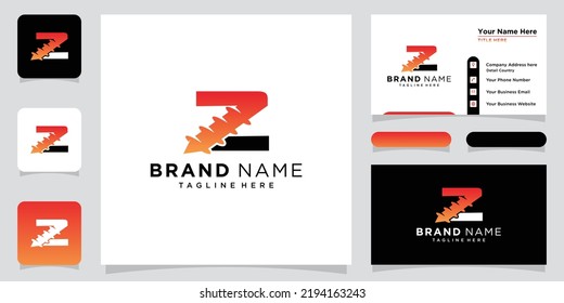 Plantilla de vector de diseño del logotipo de perforación Z inicial