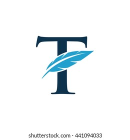 initial a to z with feather