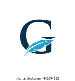 initial a to z with feather