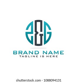 Initial Z & G abstract logo template vector