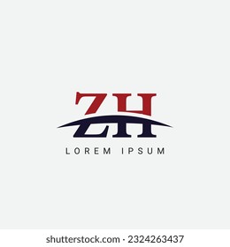Initial Z H, ZH Letter Logo design vector template, Graphic Symbol for Corporate Business Identity