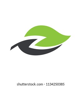 Initial Z hidden object leaf logo icon
