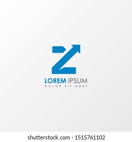 Initial z Letter Arrow icon logo design template element. Suitable for business, company group. Vector Illustration 
