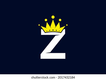 Initial Z letter with crown design