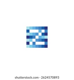 initial Z letter digital icon logo design illustration