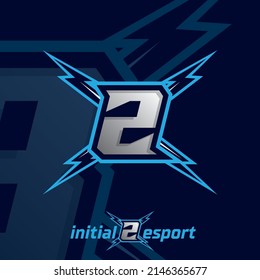 Initial Z letter esport logo illustration, esport mascot gamer team work design, streamer logo