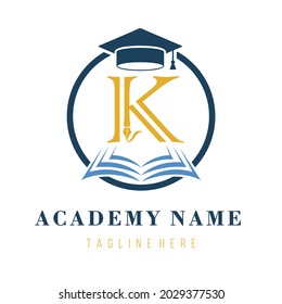 Initial Z Letter with Graduation hat and book for Academy, Education, Study Business Logo Design Idea