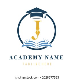 Initial Z Letter with Graduation hat and book for Academy, Education, Study Business Logo Design Idea