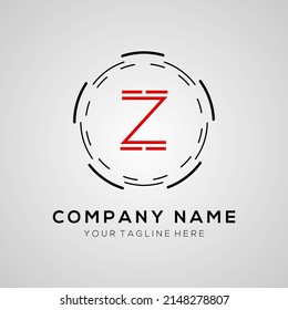 Plantilla vectorial de diseño de logotipo de letra Z inicial. Diseño del logotipo de la carta Z de resumen creativo.
