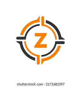 Plantilla vectorial de diseño de logotipo de letra Z inicial. Diseño del logotipo de la letra abstracta Z