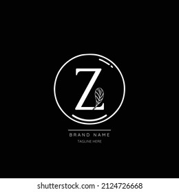 Initial Z letter luxury beauty flourishes ornament monogram logo