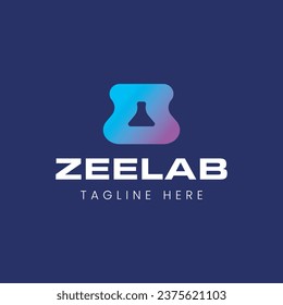 Initial Z Letter Zeelab logo design