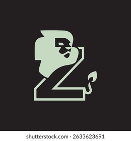 Initial Z Lion Head Elegant logo icon vector design