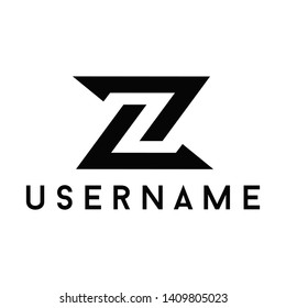 initial Z logo concept black and white 1