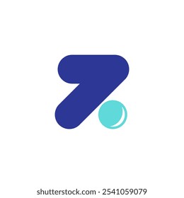 Initial z logo design with freshness of liquid water drop concept