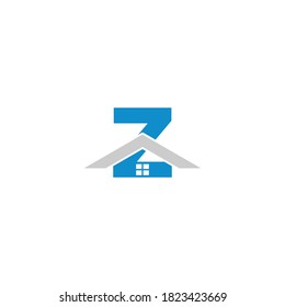 Diseño inicial del logotipo z para vivienda, vivienda e inmuebles