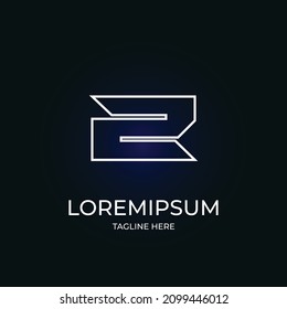 Initial Z logo design Silver 3D