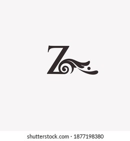 logotipo Z inicial con ornamento