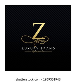 Initial Z Luxury Letter Logo Design , Elegance Wedding Initial Monogram