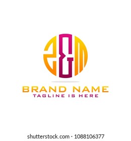 Initial Z & M abstract logo template vector