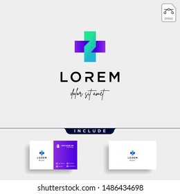 initial z medical cross logo vector design