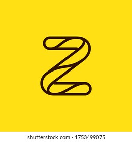 Initial Z modern line monogram and elegant logo design. Vector letter 