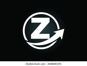 Initial Z monogram alphabet symbol design incorporated with the arrow. Financial or success logo concept. Font emblem. Logo for business and company identity