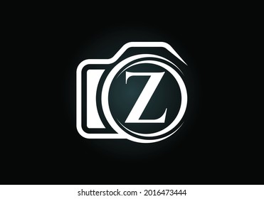Initial Z monogram letter alphabet with a camera icon. Photography logo vector illustration. Modern logo design for photography business, and company identity.