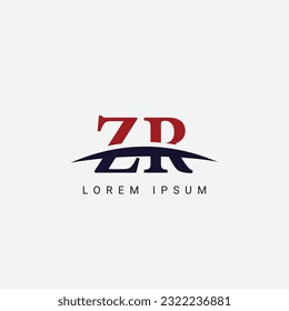 Initial Z R, ZR Letter Logo design vector template, Graphic Symbol for Corporate Business Identity