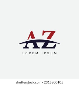 Plantilla de vector de diseño de logotipo de carta inicial A Z, ZA Letter, Símbolo gráfico para identidad empresarial