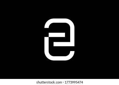 Initial Z ZC CZ modern monogram and elegant logo design, Professional Letters Vector Icon Logo on black background.