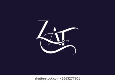 Initial ZAF letter logo design. Elegant Monogram Logo Design with Decorative Elements and Typography