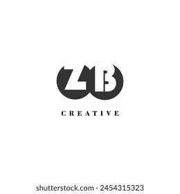 Initial ZB company creative label trendy idea brand