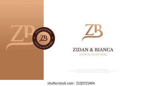 Initial ZB Logo Design Vector