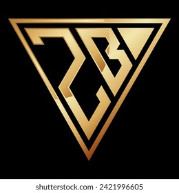 Initial ZB Triangle Logo Design