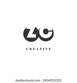Initial ZC company creative label trendy idea brand