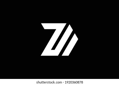 Initial ZD DZ modern monogram and elegant logo design, Professional Letters Vector Icon Logo on black background.