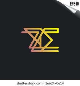 Initial ZE Logo monogram design template. Simple elegant shape style modern logo.