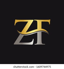 Initial ZF Letter Linked Logo Vector Template. Creative Letter ZF Logo Design