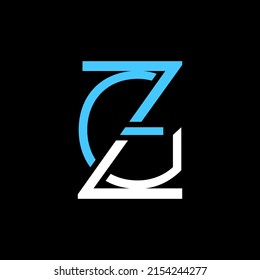 Inicial ZG o Z G abstract sobresaliente negocio profesional impresionante marca artística empresa de diferentes colores ilustración Diseño Modelo vectorial.