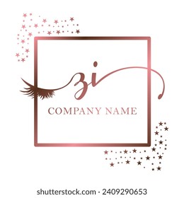 Initial ZI calligraphy company eye and eyelash handwriting