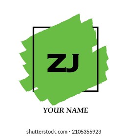 Initial ZJ logo template vector illustration