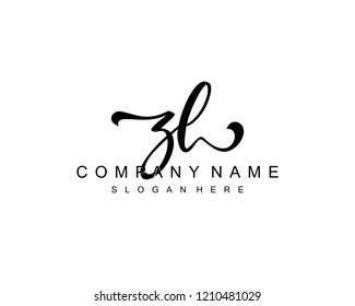 Initial ZL handwriting logo vector