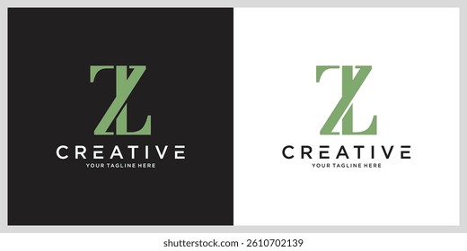 Initial ZL or LZ Logo Design Vector Template
