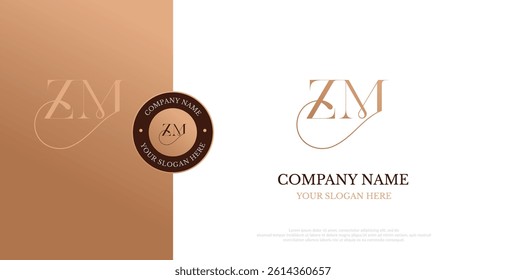 Initial ZM Logo Design Vector 
