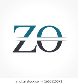 Initial ZO Logo Design Vector Template. Creative Letter ZO Business Logo Vector Illustration