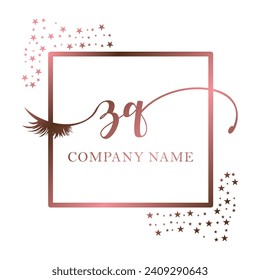 ZQ-Kalligrafie-Firma Auge und Wimpern-Handschrift